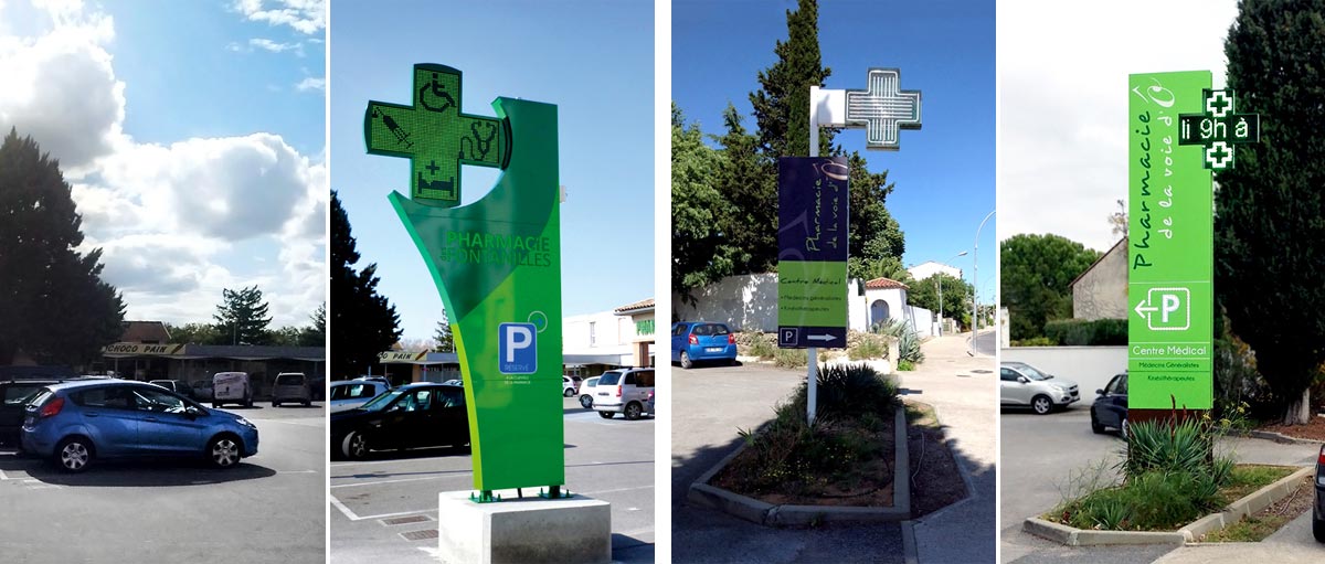 Signalisation, publicitaire, Fabricant, Enseigne, affiche, publicitaire, extérieur, avec, néon, Maroc, ville, Marrakech, Casablanca, Agadir, Essaouira, Panneaux, totems
